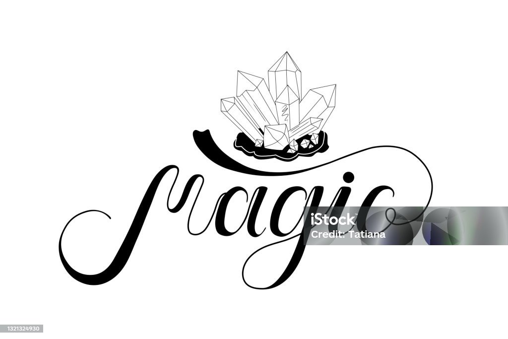 Metal Writing Magic Magic Handwritten Black Script Thin Text Typography Lettering And ...