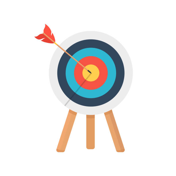 стрелка цель - archery target sport sport computer icon stock illustrations