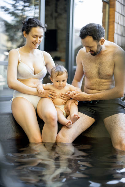 istock Family at spa with a young baby 1321334551