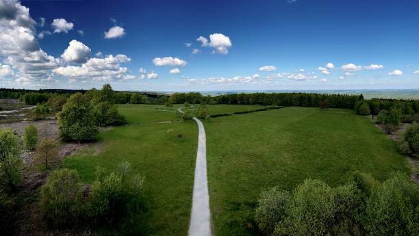 Berinzenne Area Spa Belgium In the heart of the forest, the domain offers spaces freely accessible to the public: panoramic tower, park with picnic areas of Spa Belgium. spa belgium stock pictures, royalty-free photos & images