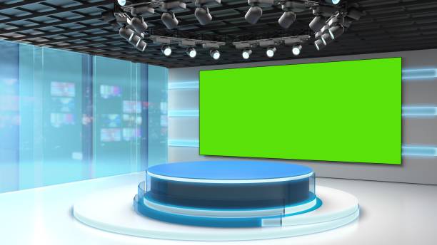 Tv studio. News room. Blye background. News Studio. Studio Background. Newsroom bakground. The perfect backdrop for any green screen or chroma key video production. Loop. 3D rendering. estudio de televisión. sala de prensa. blye y fondo rojo. general y primer plano. estudio de noticias. fondo de estudio. sala de redacción bakground. el telón de fondo perfecto para cualquier pantalla verde o producción de vídeo clave de croma. bucle.