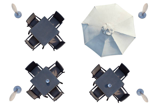 istock outdoor terrace with umbrella and chairs 1321339388