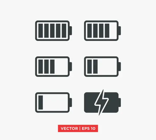 Vector illustration of Battery Icon Vector Illustration Design Editable Resizable EPS 10