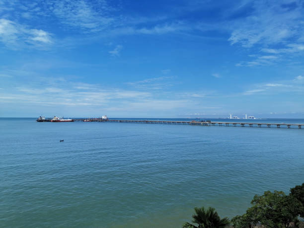 istock Blue ocean at Port Dickson beach, Negeri Sembilan, Malaysia 1321340686