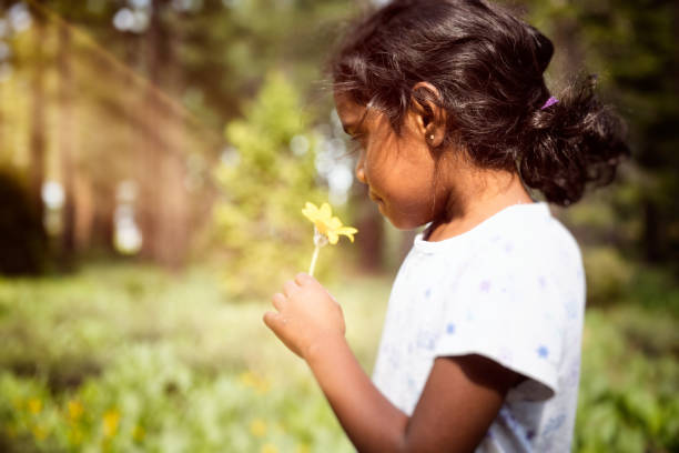 istock Mother and Daughter play and explore in a beautiful mountain forest 1321340790