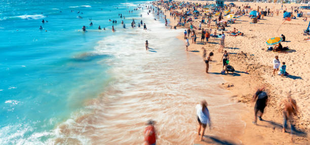 View of the Santa Monica beach in California