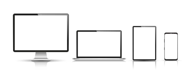 istock Realistic digital tablet, smartphone, laptop and computer monitor. Modern digital devices mock up 1321343446