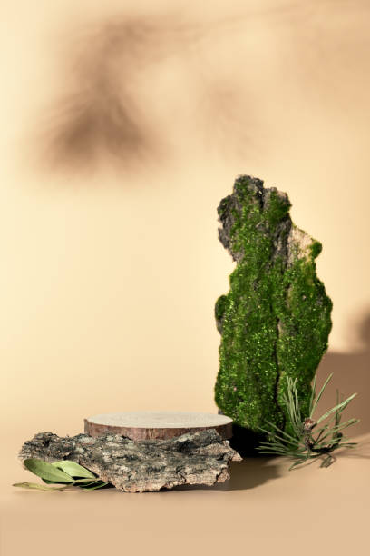 istock Empty podiums for product display on neutral color background 1321346054