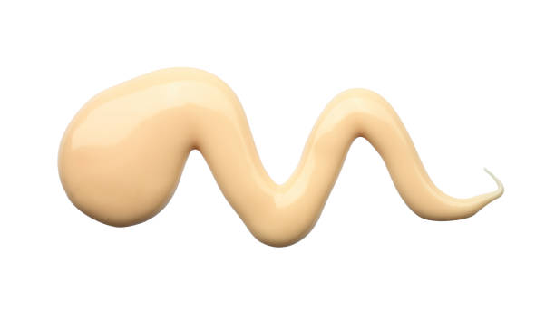 istock Creamy foundation blot on white background. Isolated 1321351286
