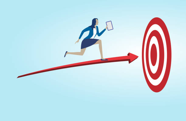 istock Business success and solution concept.Arrow symbol pointing to the target. 1321352520