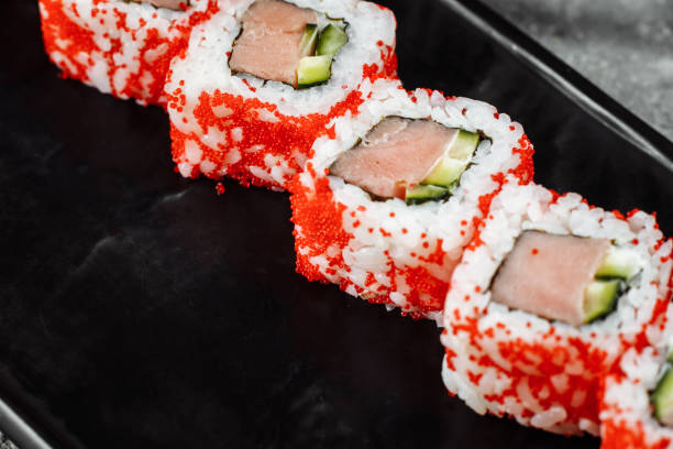 istock Sushi california roll with tuna in caviar 1321355467