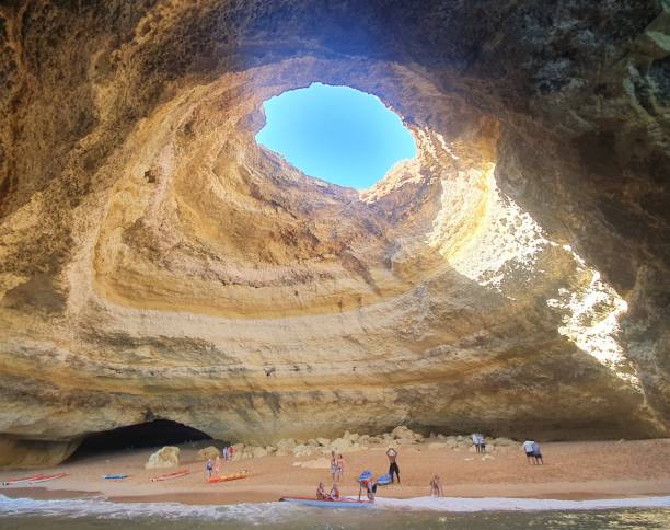 The Cave of Benagil Beach The Cave of Benagil Beach praia da marinha stock pictures, royalty-free photos & images