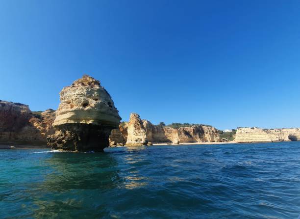 istock A View from the Bottom at Praia da Marinha 1321357542