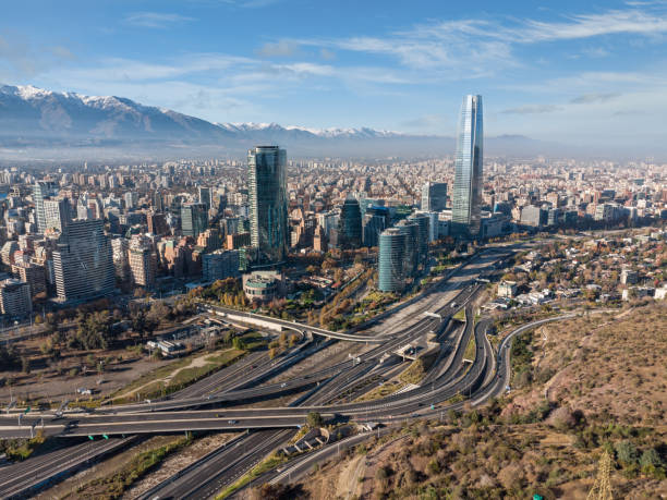 istock Santiago de Chile financial district on an autumn morning 1321359491