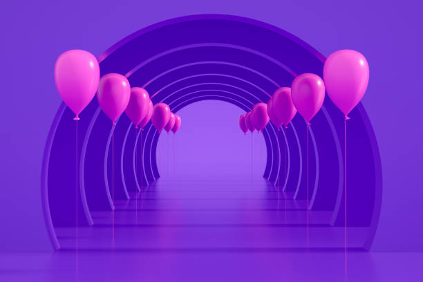 Tunnel, Corridor with Balloons
