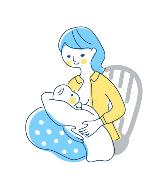 stillende mutter - baby blanket illustrations stock-grafiken, -clipart, -cartoons und -symbole