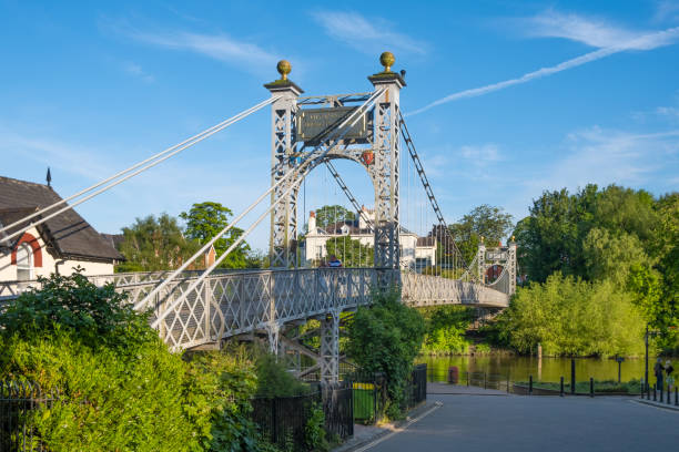 istock Queen's Park Bridge, River Dee, Chester, England, UK 1321368701