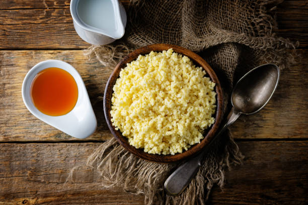 istock Millet porridge in the bowl 1321371041