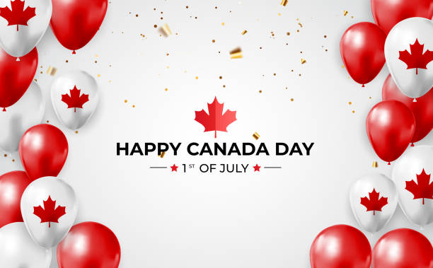 Happy Canada Day Background greeting card. Vector Illustration Happy Canada Day Background greeting card. Vector Illustration EPS10 canada day poster stock illustrations