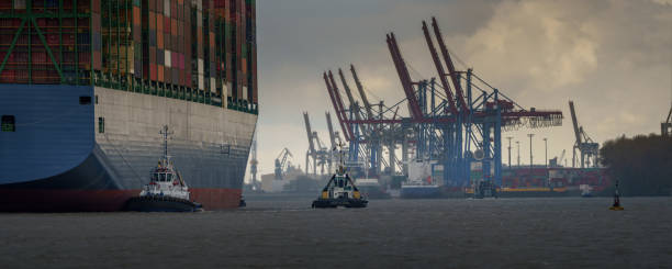 istock Aerial view of a container terminal in Hamburg 1321372198