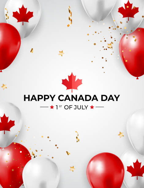 Happy Canada Day Background greeting card. Vector Illustration Happy Canada Day Background greeting card. Vector Illustration EPS10 canada day poster stock illustrations