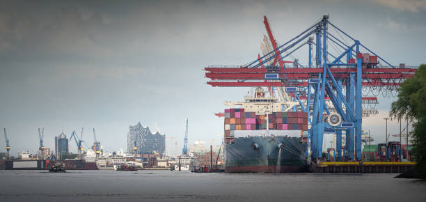 istock A container ship at the terminal in reasonably good weather in Hamburg 1321372321
