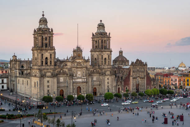 istock Mexico City Metropolitan Cathedral at Sunset, Mexico 1321380553