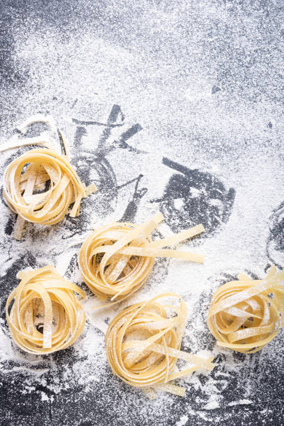 istock Homemade pasta. Place for your text. 1321382544