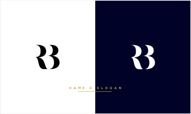 RB ,BR Abstract Letters Logo monogram RB ,BR Abstract Letters Logo monogram letter b stock illustrations