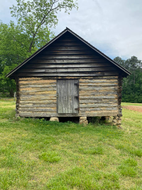 istock Half timbered storgae shed in a field. 1321387760