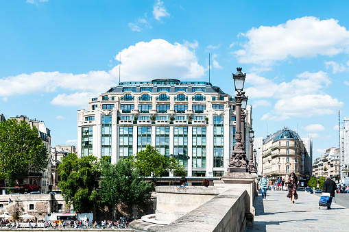 Berlin, Germany-February 27,2015:The Hotel Adlon Kempinski Berlin is a luxury hotel in Berlin, Germany. It is on Unter den Linden, the main boulevard in the central Mitte district, at the corner with Pariser Platz, directly opposite the Brandenburg Gate.