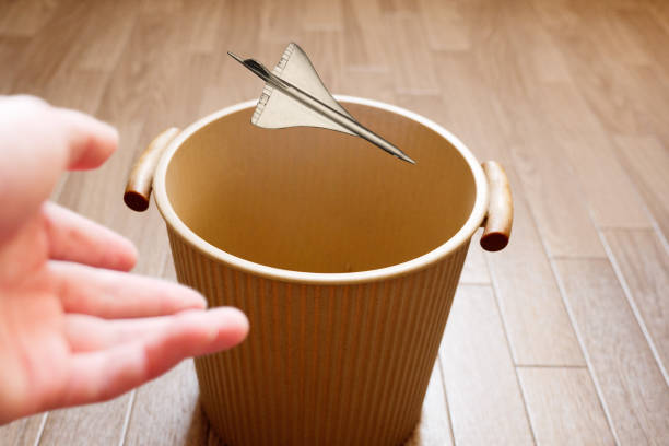 istock Throw a miniature supersonic airliner into the trash 1321396649