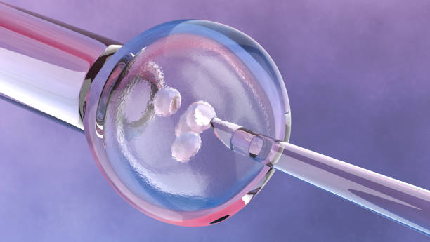 istock Microscopic View of Embryonic Cell and Needle 1321397385