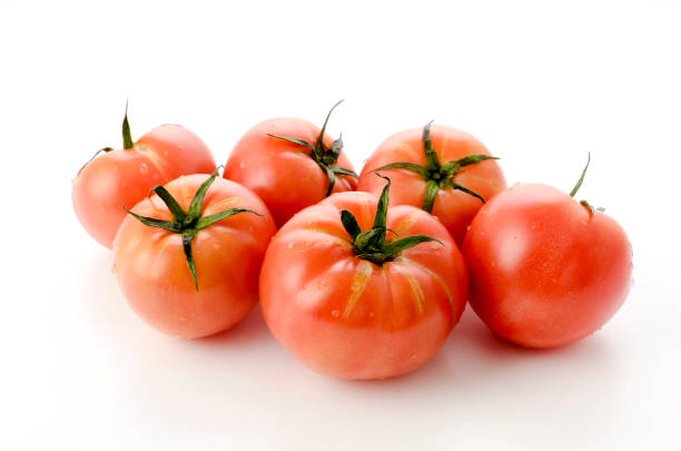 istock Ripe red Tomato on white background 1321399630
