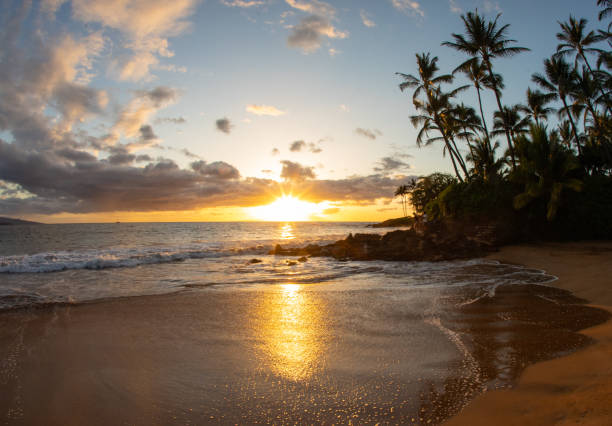 istock Sunset on a south Maui beach 1321400196