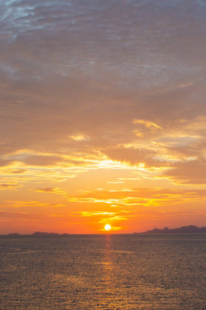 istock Sanset Sky with colorful clouds, without birds 1321401074