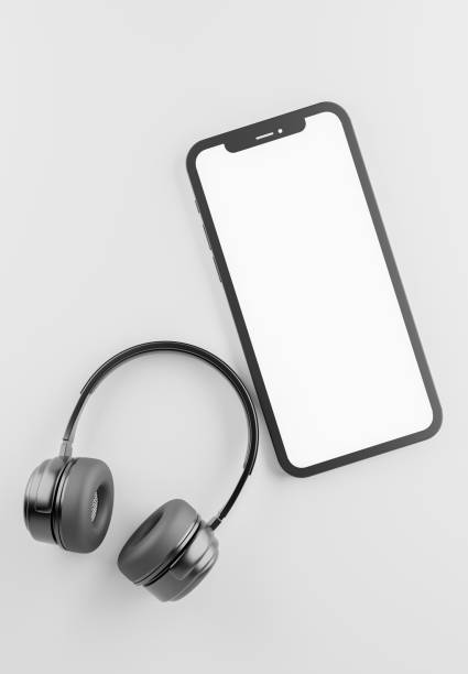 istock 3d render of headset with padcast concept for your mockup 1321401179