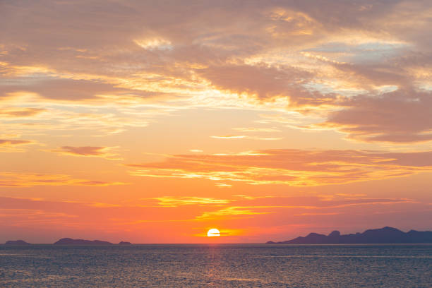 istock Sanset Sky with colorful clouds, without birds 1321401501