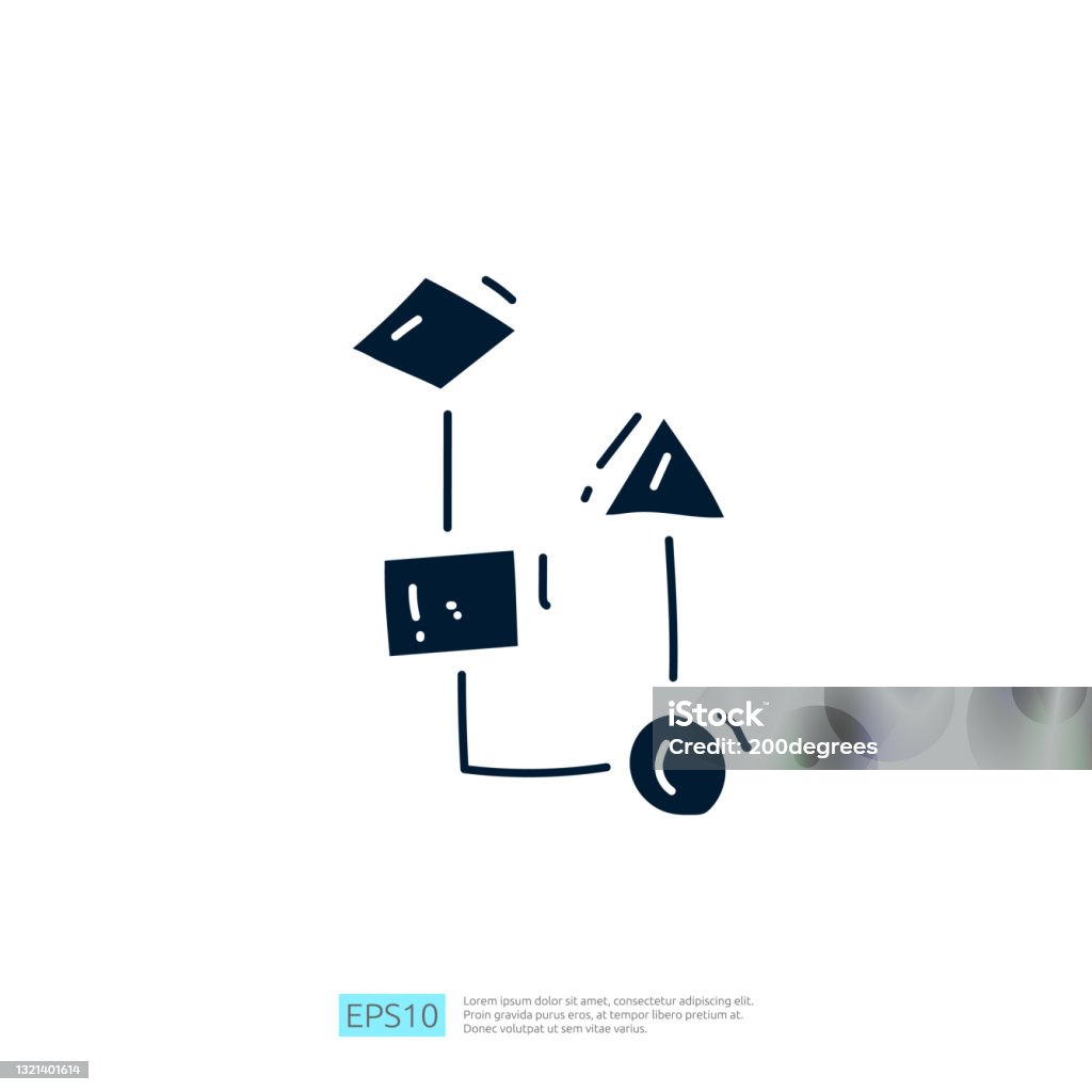 Hand Drawn Algorithm Artificial Intelligence Ai Concept With Algorithm And Data Filter Or ...