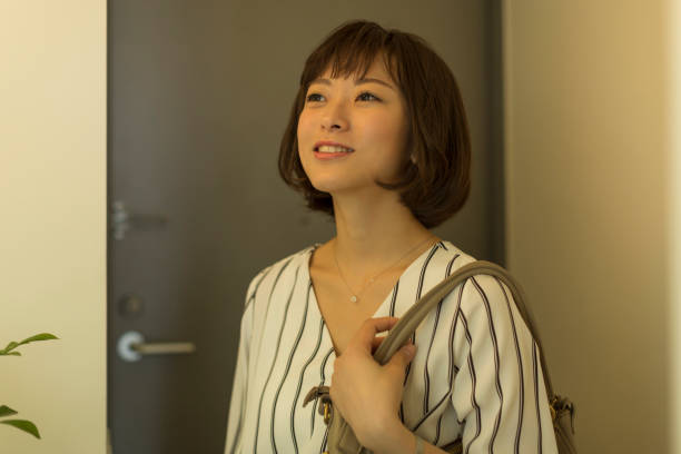 Young woman spending time at home