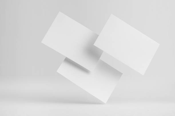 istock front view of 3 white business card 1321416716