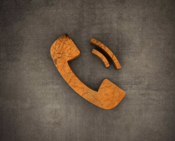 Wooden Phone Symbol on The Wall