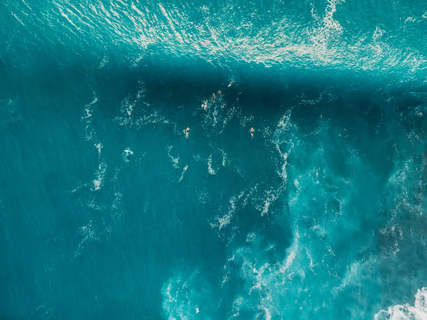 istock Ocean with big wave and foam. Aerial view, sea background 1321427503