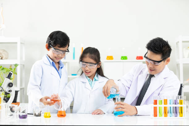 istock science teacher doing or testing a chemical experiment with child students in laboratory classroom 1321437210