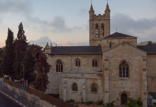 Jerusalem, St. George's Anglican Cathedral in the early morning. Jerusalem, St. George's Anglican Cathedral in the early morning. High quality photo anglican stock pictures, royalty-free photos & images