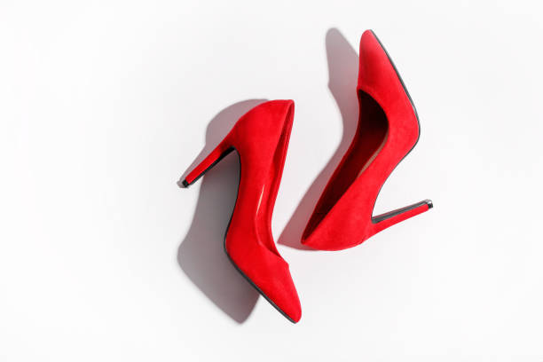 istock Red shoes isolated on white background 1321454688