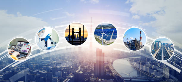 Various field industry concept. Sustainable society.