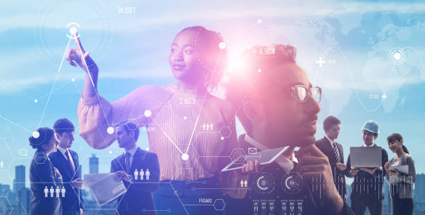 istock Global communication network concept. Worldwide business. Human resources. 1321462074