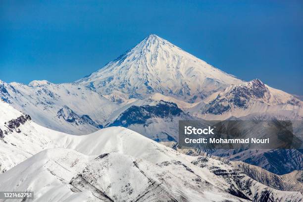 Mount Damavand Tehran Iran Stock Photo - Download Image Now - Mountain, Iran, Active Volcano