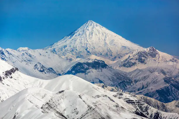 Photo of Mount Damavand, Tehran, Iran.